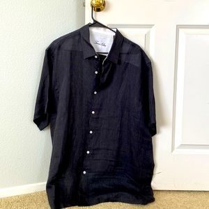 Black 100% linen shirt